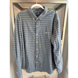 Men's Vineyard Vines Shirt, Long Sleeve, 2XL, Gray & Blue